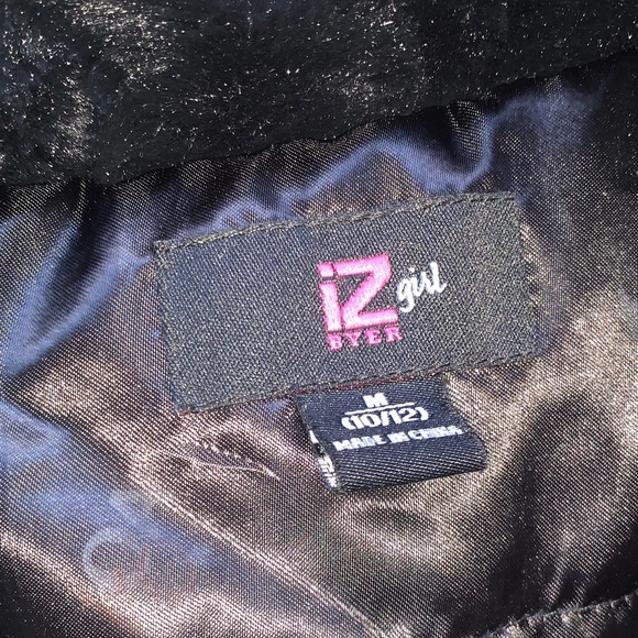 Iz Byer Black Teddy Jacket - Picture 2 of 5